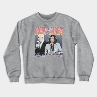 Biden And Harris / Retro Style Faded Fan Design Crewneck Sweatshirt